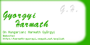 gyorgyi harmath business card